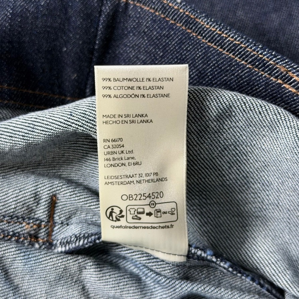 Anthropologie Pilcro Denim Snap-Front Mini Dress‎ Size XL NWT Dark Indigo Blue - Picture 7 of 8